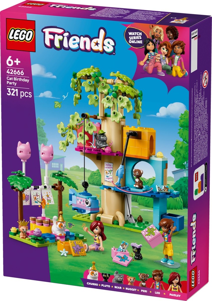 LEGO 42666 FRIENDS CAT BIRTHDAY PARTY & TREE HOUSE 
