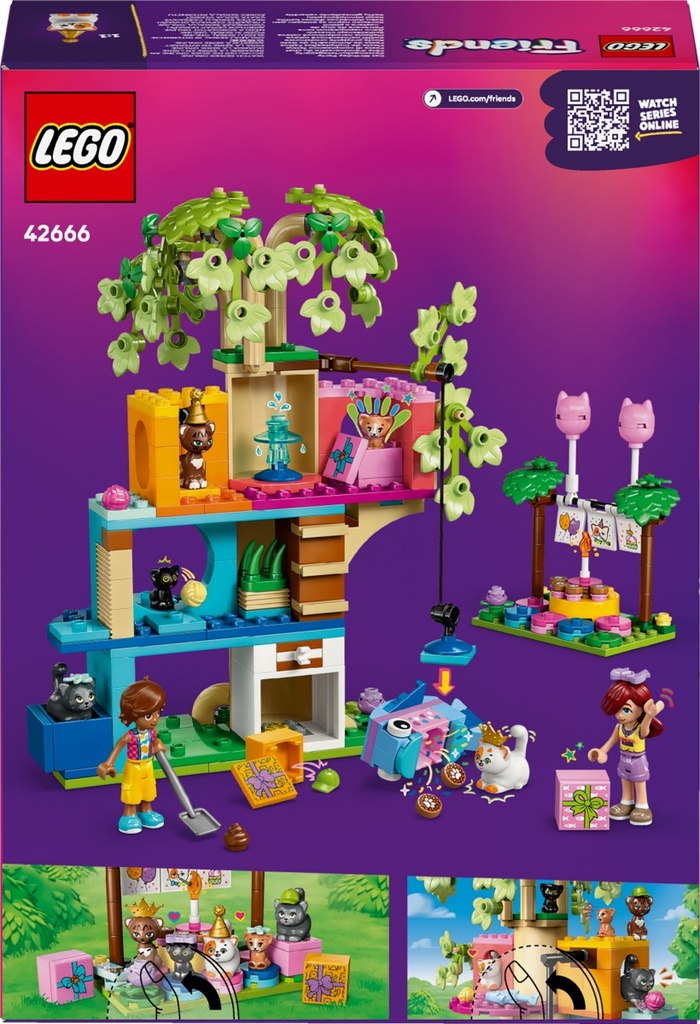 LEGO 42666 FRIENDS CAT BIRTHDAY PARTY & TREE HOUSE 