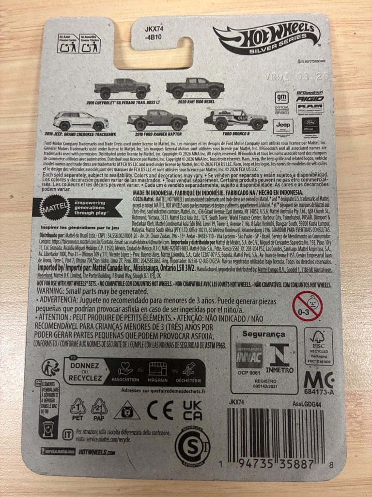 Hot Wheels Silver Series Preformance Trucks Chevrolet