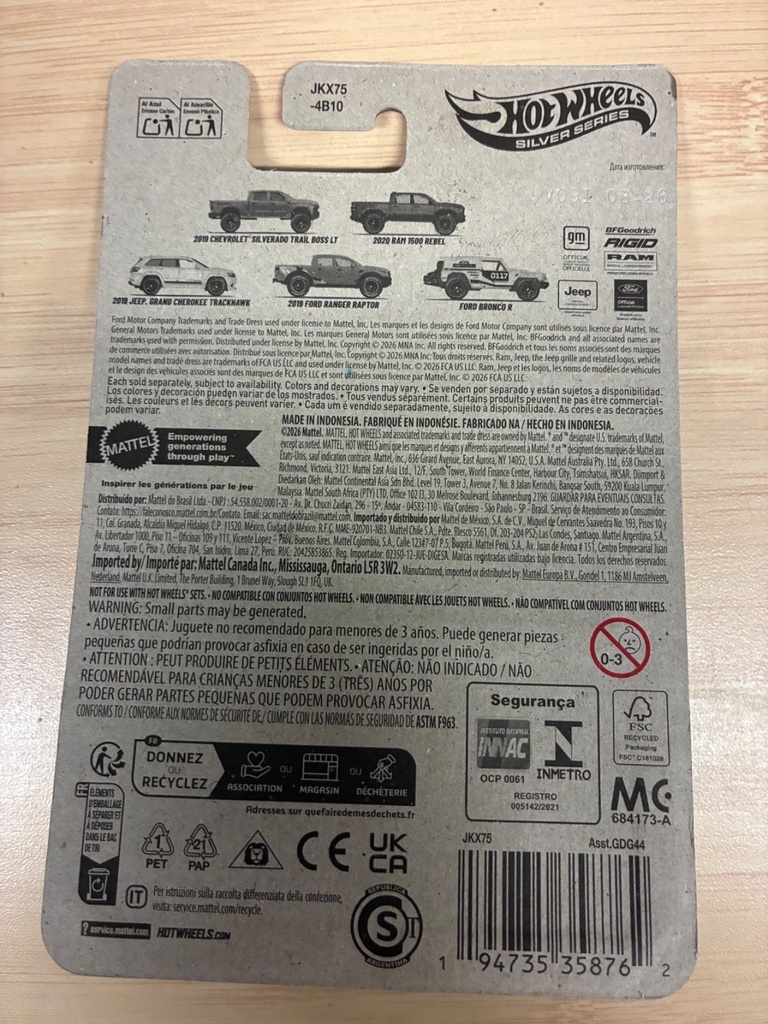 Hot Wheels Silver Series Preformance Trucks Chevrolet