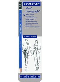 [100 g6] Staedtler Artists Series Mars Lumograph Drawing Pencils 6 Shades