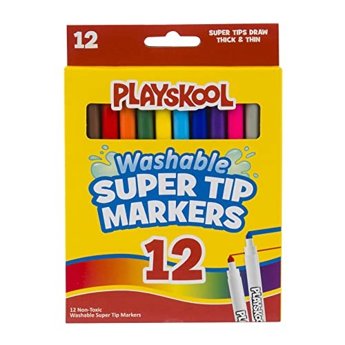 [1990-89] Macaron Washable Super Tip Markers 12Shades