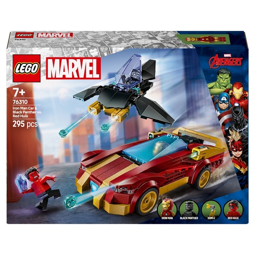 [76310] LEGO 76310 MARVEL IRON MAN CAR & BLACK PANTHER VS. RED HULK 